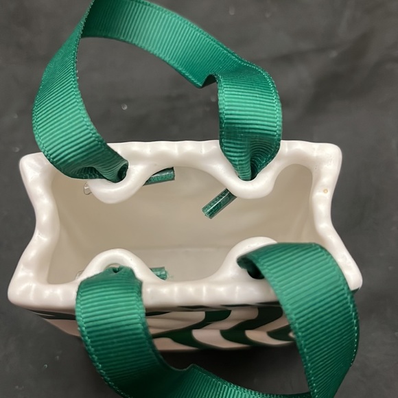 NWT Starbucks Green and White Ceramic Gift Card Holder. - Picture 4 of 5